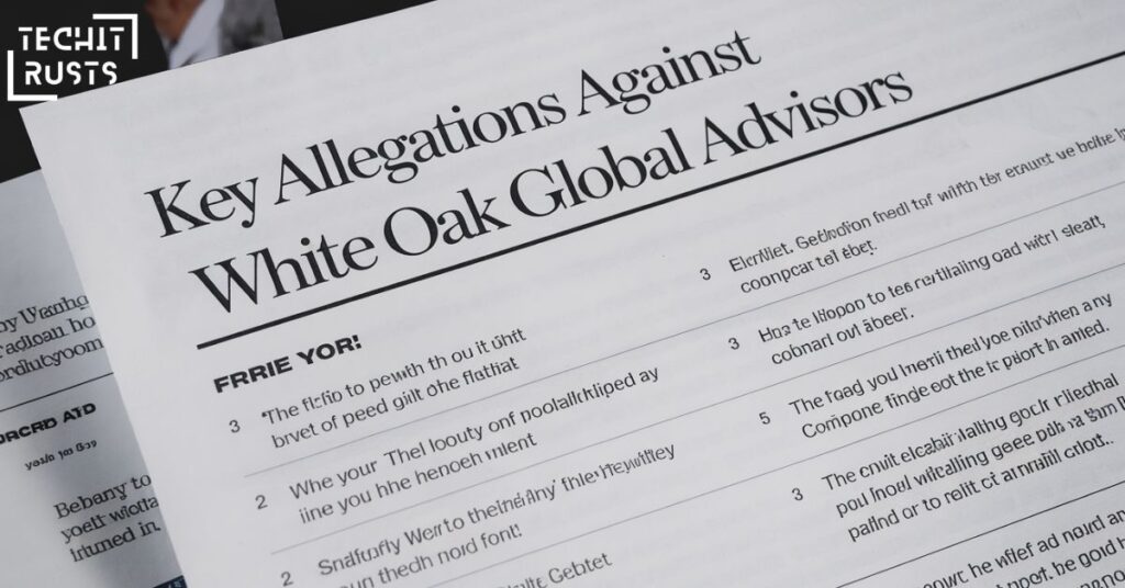 Key Allegations Against White Oak Global Advisors